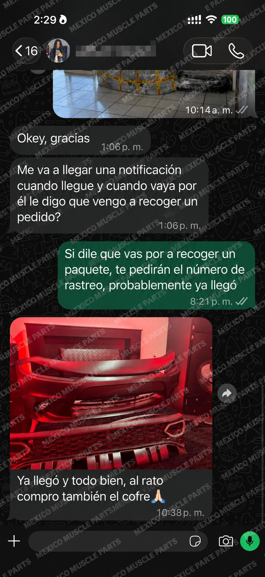 Referencia de recepcion de cliente