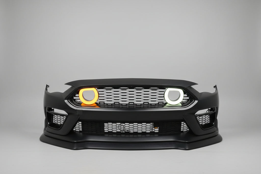 Defensa Delantera Estilo Mach 1 con Parrilla LED para Ford Mustang 2018–2023