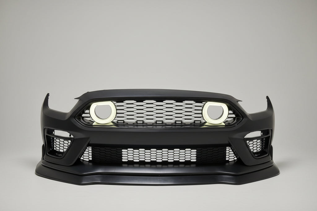 Defensa Delantera Estilo Mach 1 con Parrilla LED para Ford Mustang 2015–2017