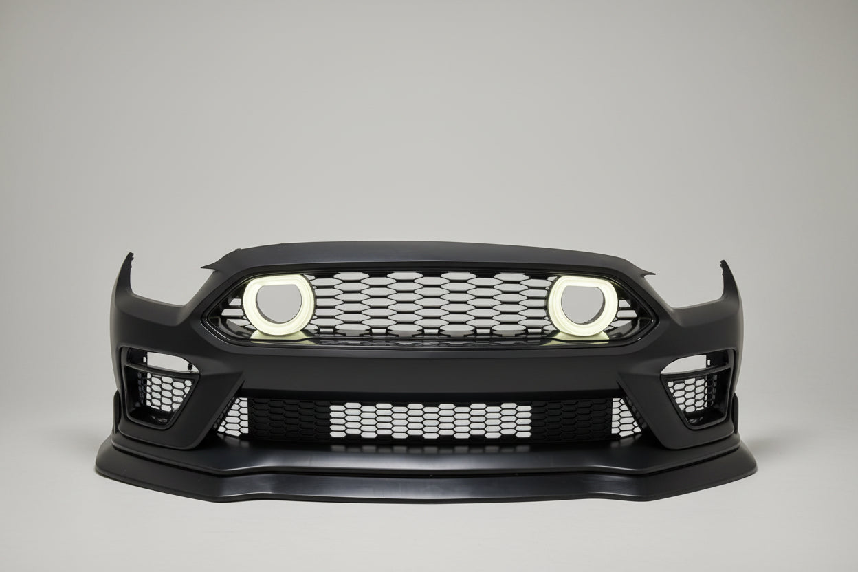 Defensa Delantera Estilo Mach 1 con Parrilla LED para Ford Mustang 2015–2017