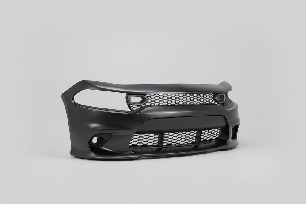 Defensa Delantera Estilo SRT con Parrilla, Ojos LED y Faros de Niebla LED para Dodge Charger 2015–2023