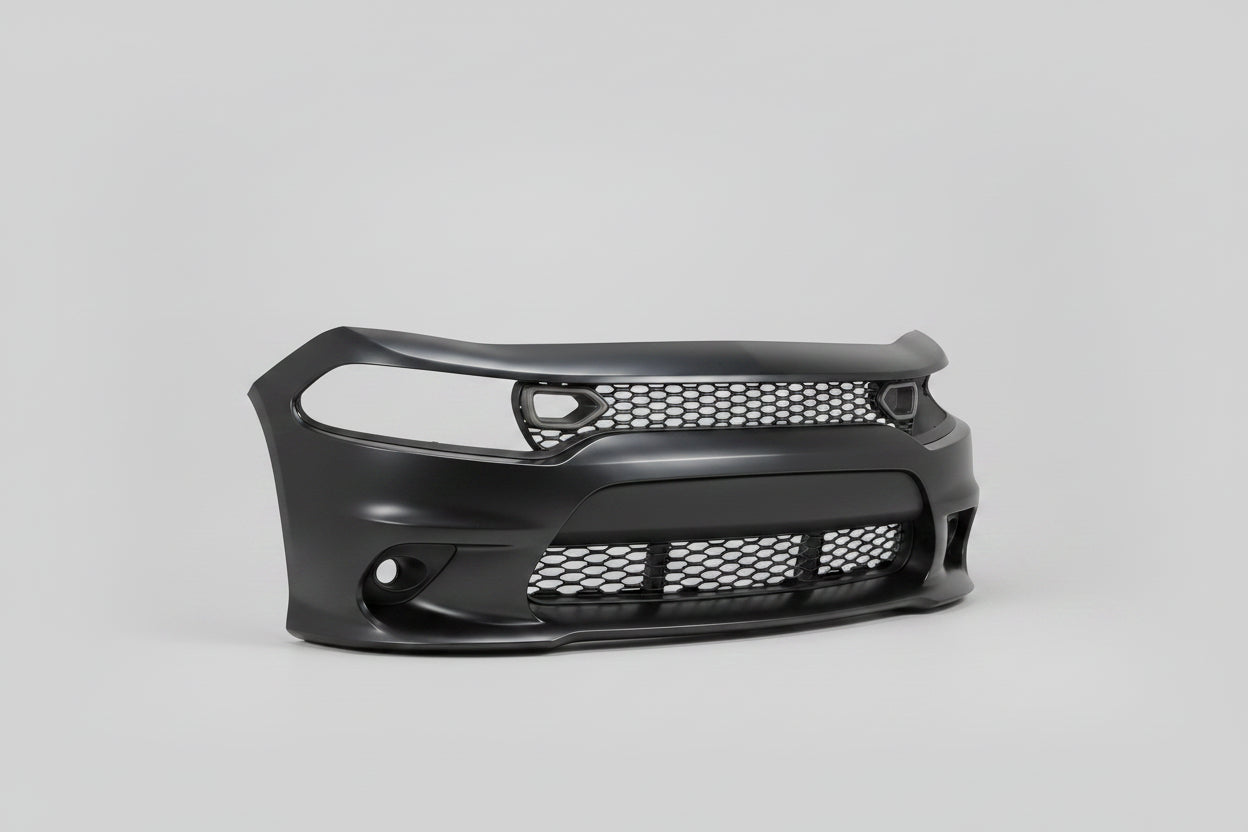 Defensa Delantera Estilo SRT con Parrilla, Ojos LED y Faros de Niebla LED para Dodge Charger 2015–2023