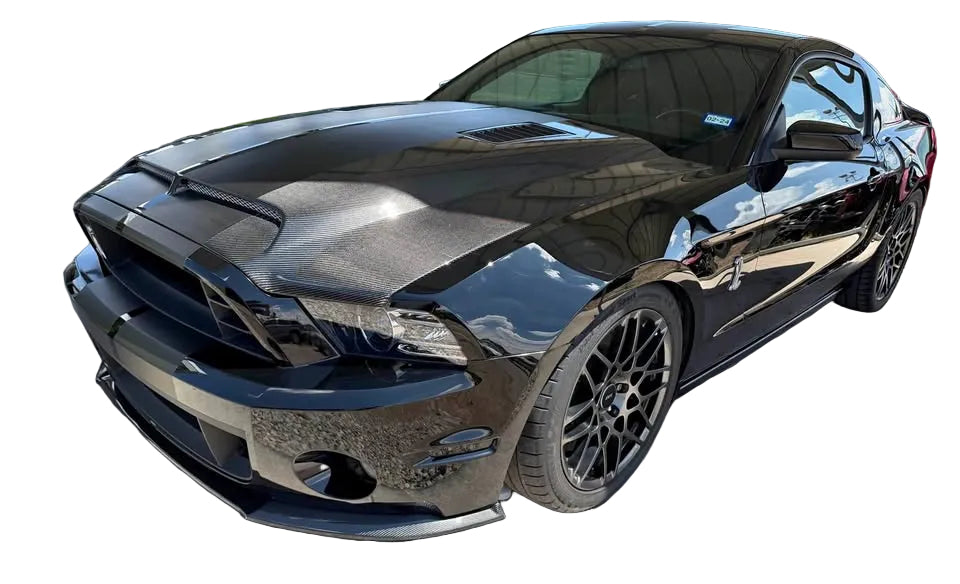 Vista adicional de Defensa Delantera Completa de Conversión Estilo GT500 con Parrilla Abierta para Ford Mustang 2010–2014